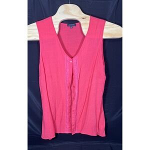 Notations‎ Women Sleeveless Button-Up Top Blouse. Corral in Color.  Size XL